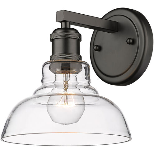 Carver 1 Light 8 inch Matte Black Bath Fixture Wall Light